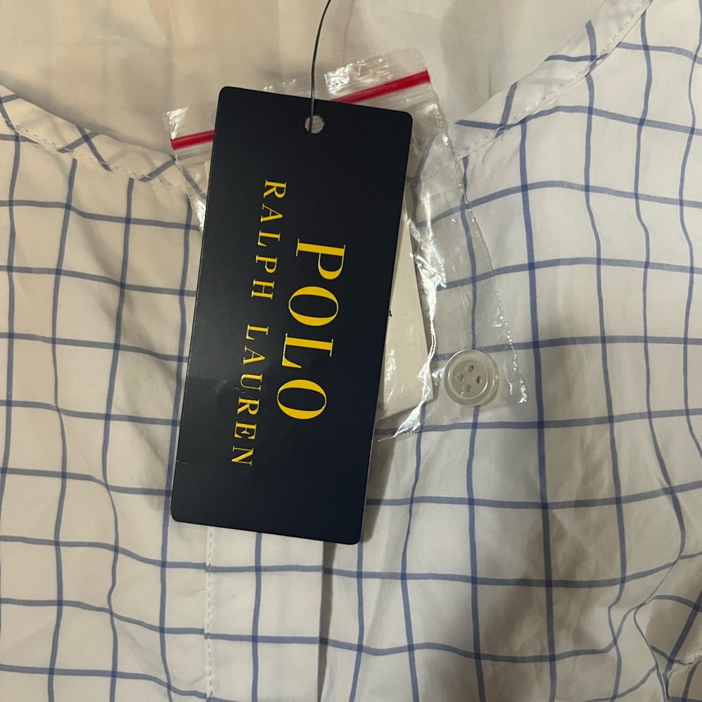 Ralph Lauren White Checkered Women's Top - Picture 6 of 9